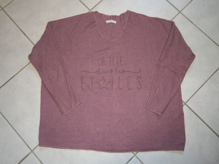 Pull Ml vieux rose coupe large Taille 40