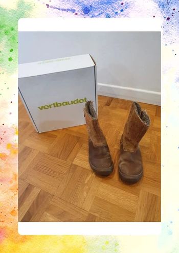 Bottes bottines marron chaudes vertbaudet taille 28