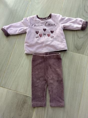 Ensemble velours 3 mois