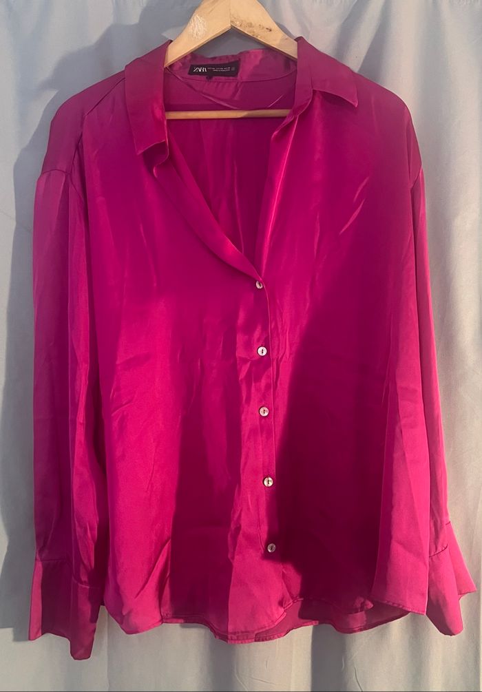 Chemise rose fuchsia
