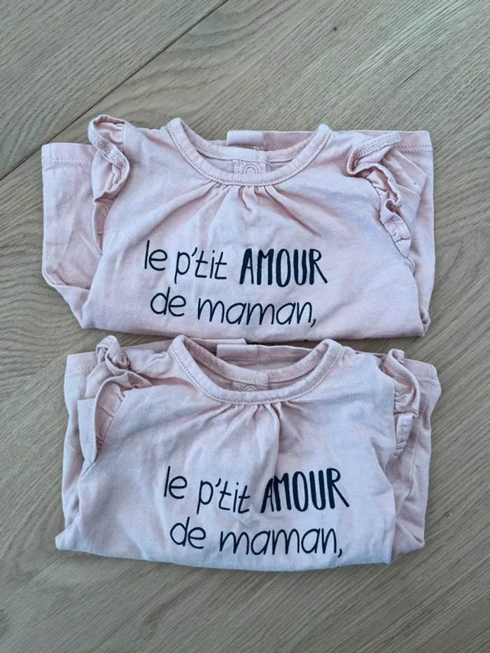 Lot de 2 t-shirt - jumelles - 3m - photo numéro 3