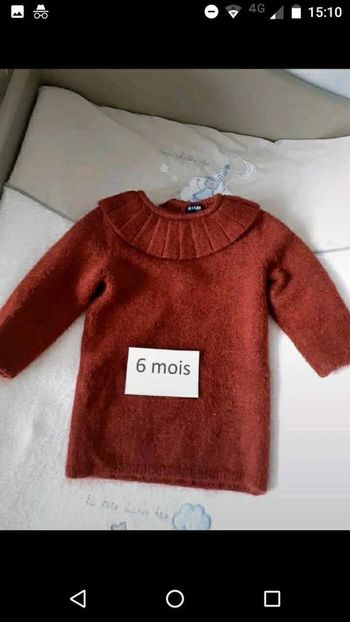 Robe pull chaude avec collerette