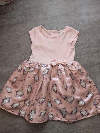 Robe à manches courtes chic fille 2/3 ans Licorne