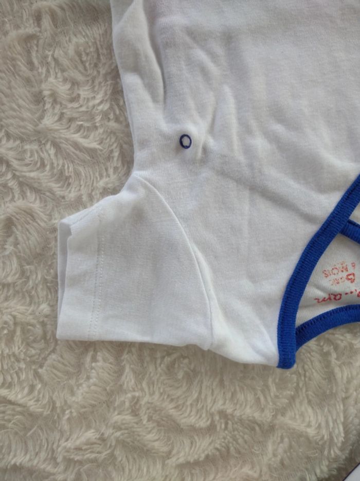 Lot de 2 bodies croisés manches courtes Mixte 6 mois souris Dpam 100% coton - photo numéro 13