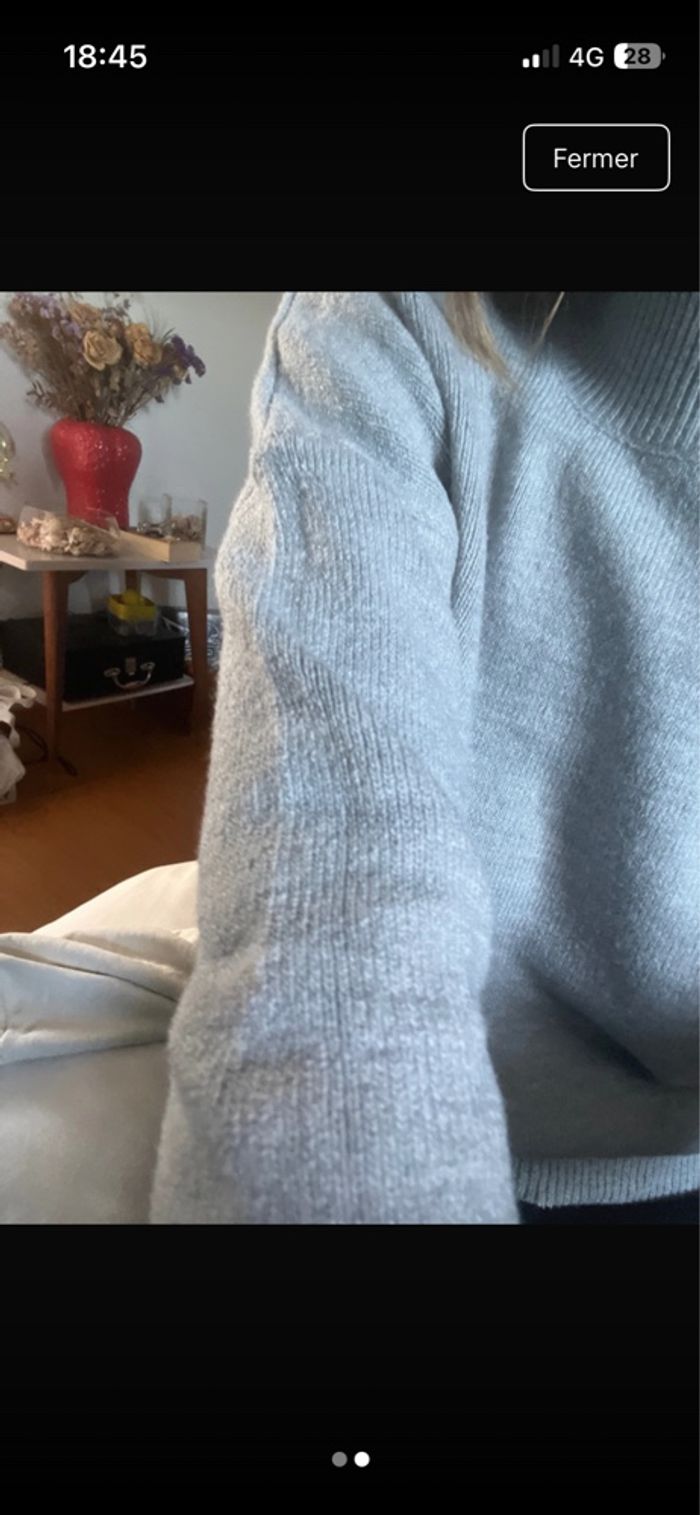 Col roulé gris - photo numéro 2