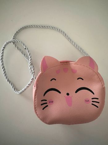 Sac à mains rose chat