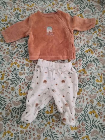Pyjama Kiabi naissance velour