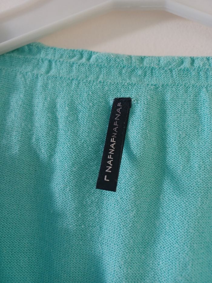 Gilet fin Naf Naf Turquoise taille L - photo numéro 8