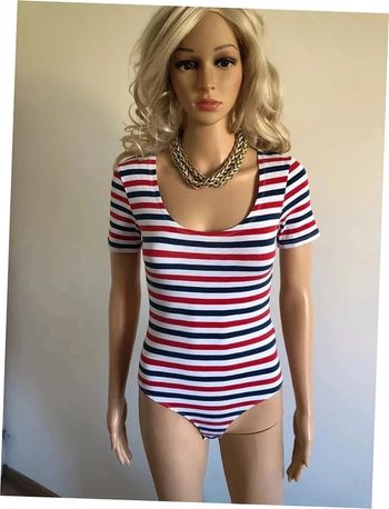 Body rayé à manches courtes Amisu taille XS TBE