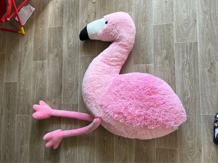 Peluche XXL flamant rose - photo numéro 2