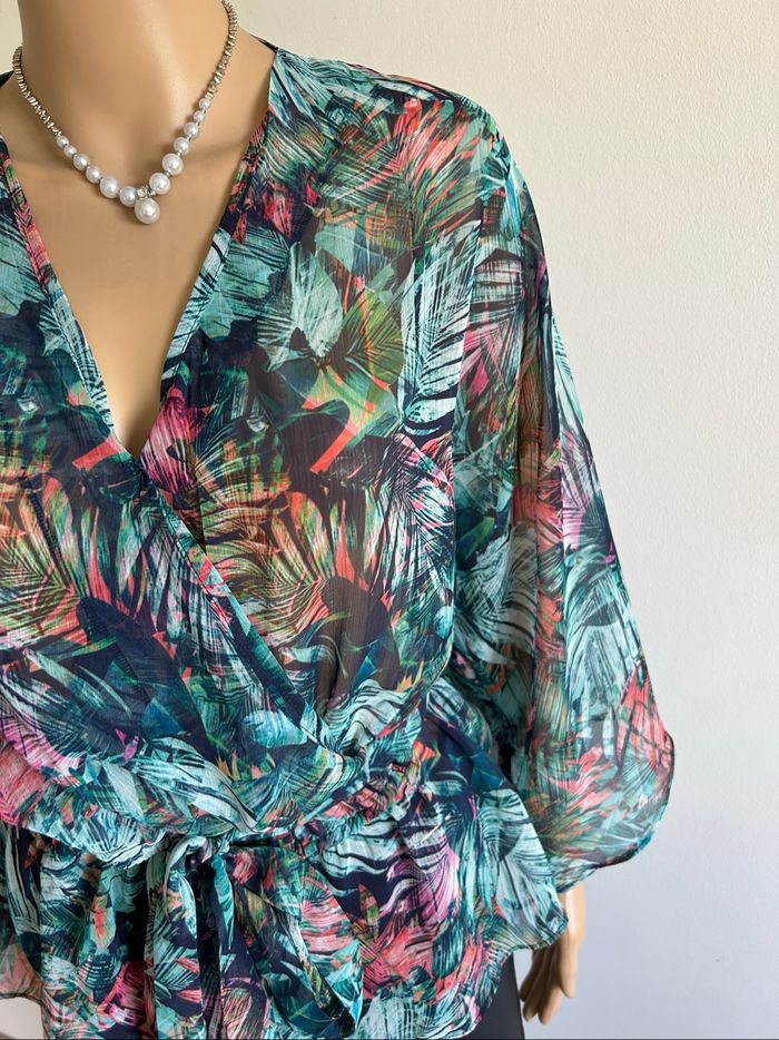 Blouse imprimée fleurie Morgan taille 40 jamais portée - photo numéro 4
