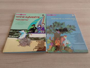 Lot de 2 45 tr, Fabulettes et fables de la Fontaine