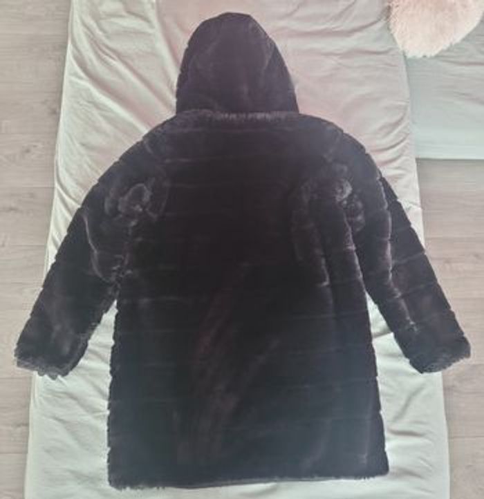 Doudoune mi-longue noir réversible Bréal taille 40 - photo numéro 7