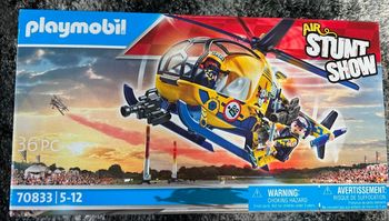 Playmobil 70833 Air Stuntshow Hélicoptère et équipe de Tournage - Stuntshow - Cascadeur Spectacle