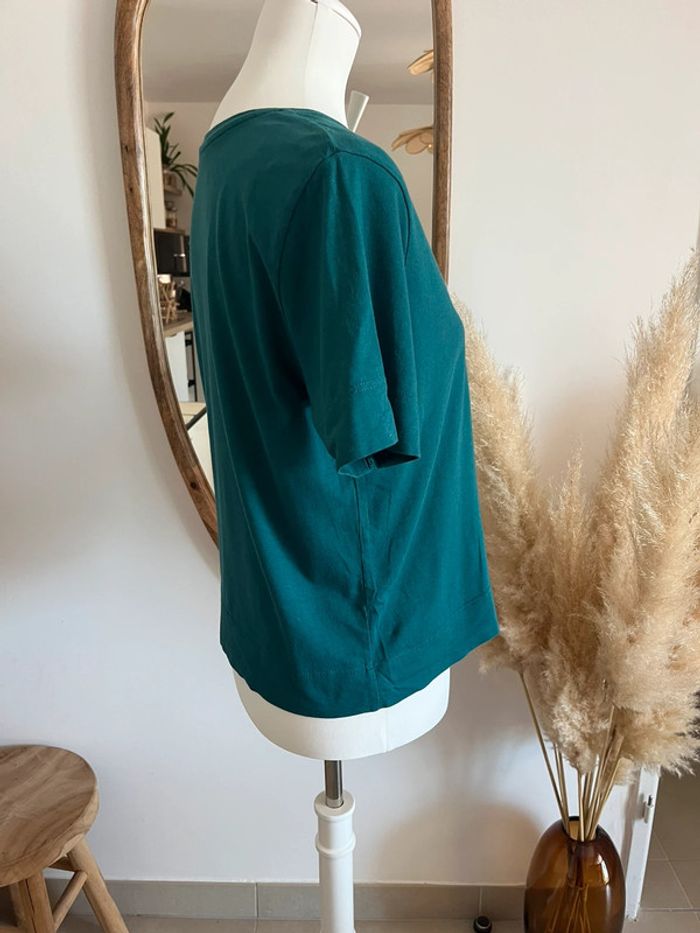 T-shirt bleu/vert canard Camaïeu - photo numéro 5