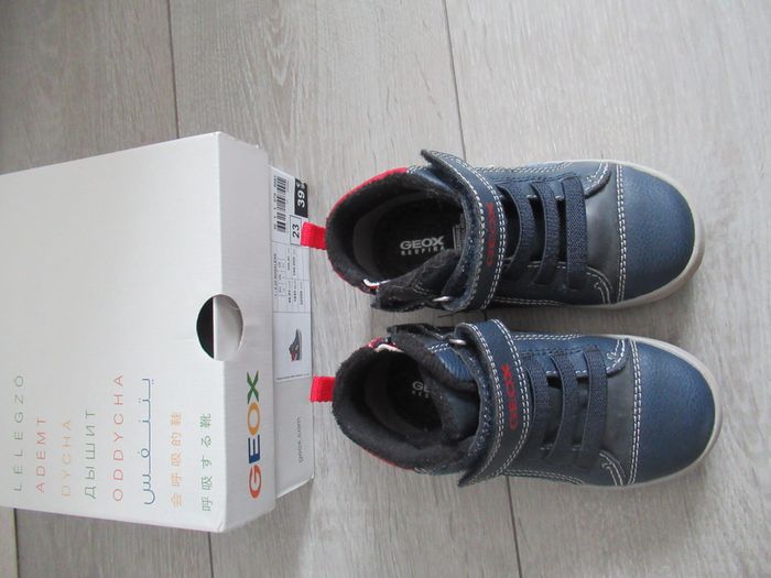 Baskets garçon mid-cut à fermeture zip et scratch bleu marine Geox T 23 - photo numéro 7