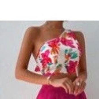 Crop top fleuri