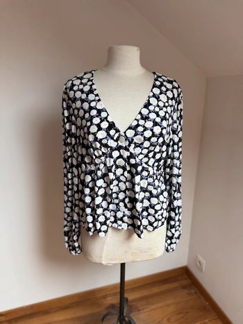Superbe blouse neuve fleurie fluide en viscose Camaïeu 🌸 42 XL