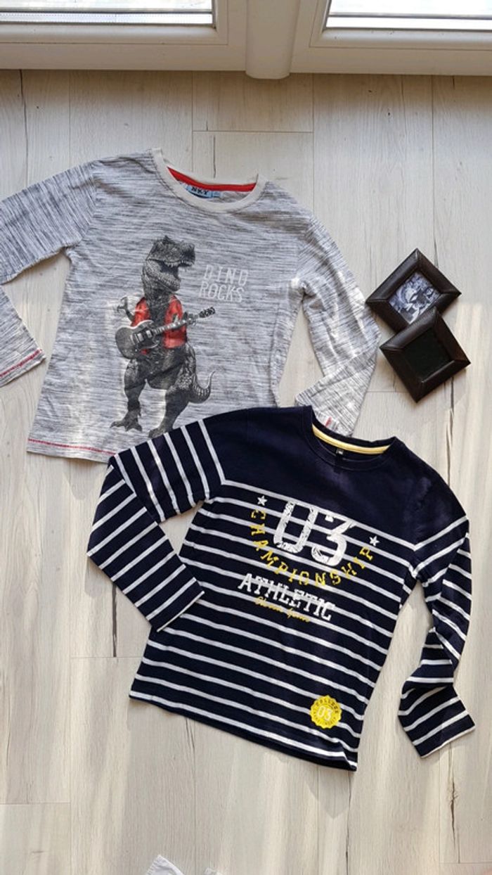 Ensemble 2 pièces garçon 10ans tee shirts manches longues