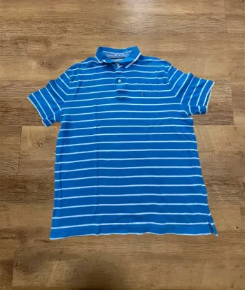 Polo tommy Hilfiger bleu rayé taille L