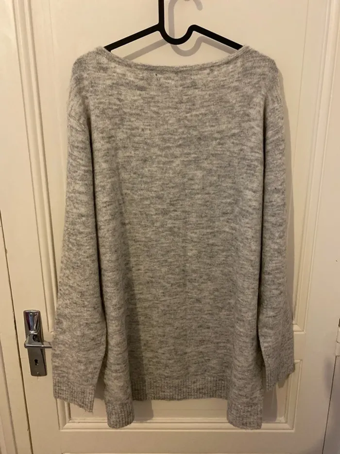 Pull gris chiné - photo numéro 5
