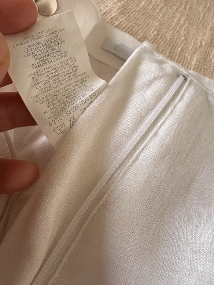 Ensemble Promod blanc – Veste & pantalon 100 % lin – Taille 38 - photo numéro 10