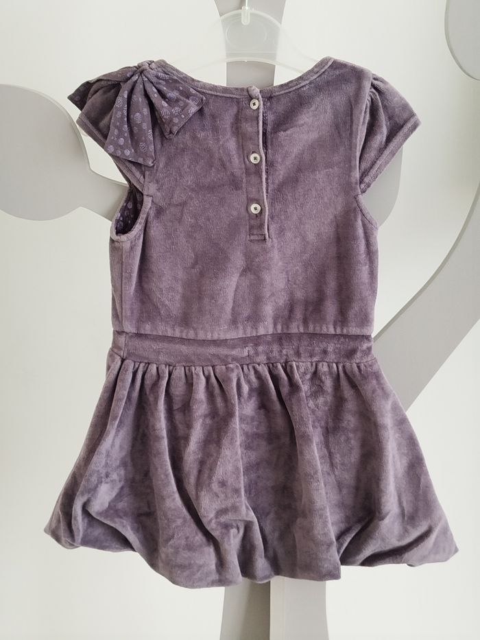 Robe manches courtes grise mauve Orchestra taille 5 ans - photo numéro 2