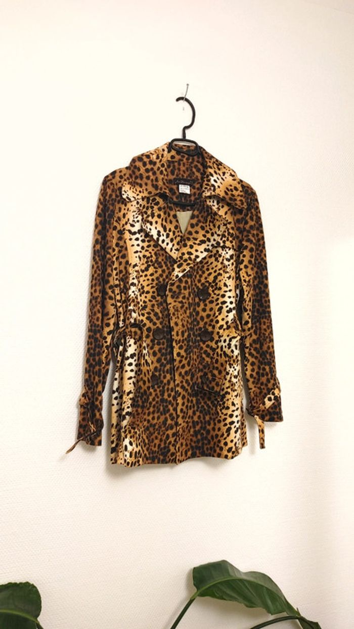Magnifique trench imprimer le léopard sauvage a - photo numéro 4