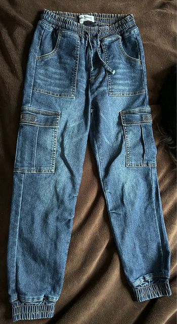Jean fille style boyfriend cargo 9 ans