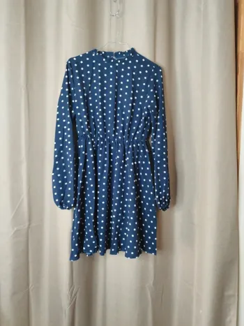 Robe manches longues à pois