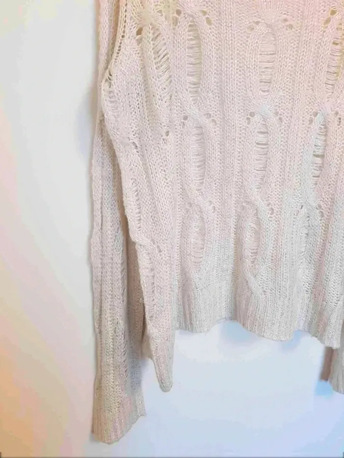 Pull ajouré sequin  brillant ici et  maintenant taille 46  48 - photo numéro 3
