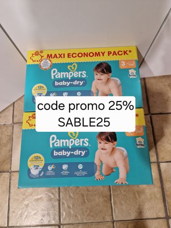272 couches Pampers baby-dry taille 3