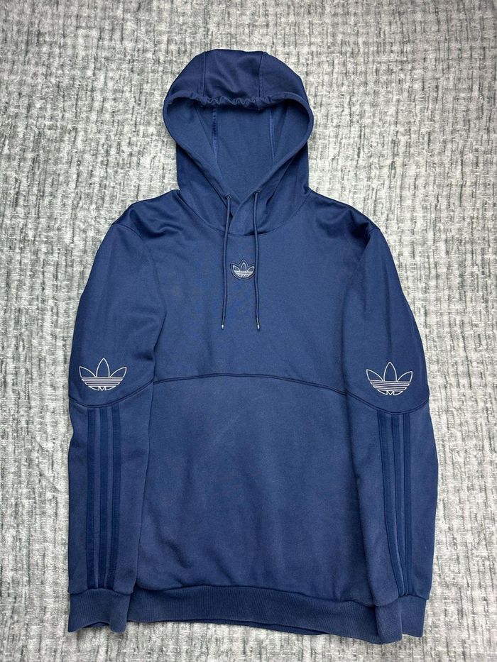 Sweat Adidas, bleu marin, logo brodé - Taille S - photo numéro 2