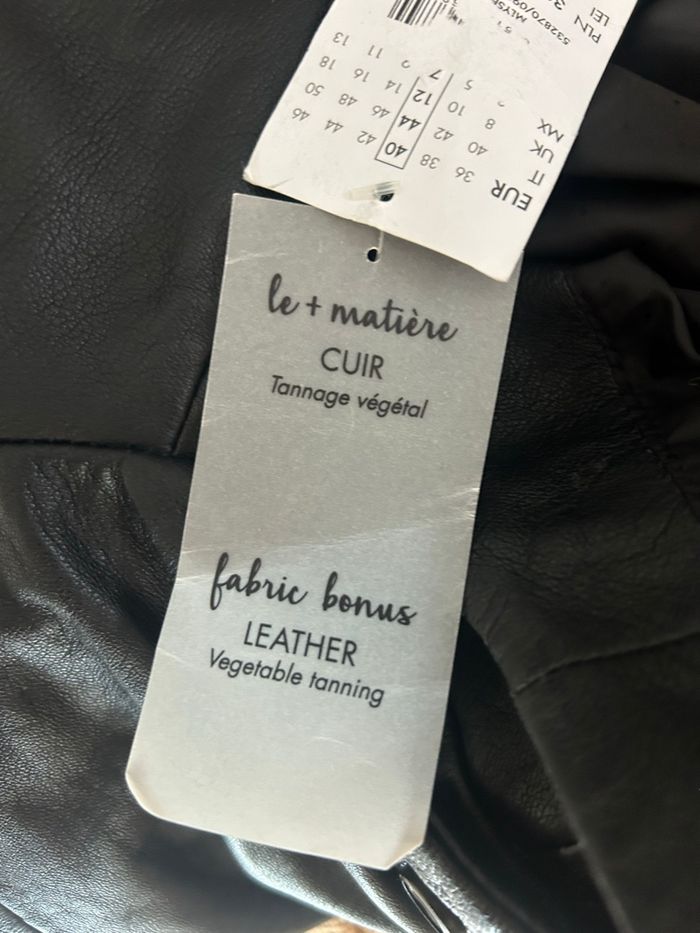 Veste en cuir camaïeu - photo numéro 5
