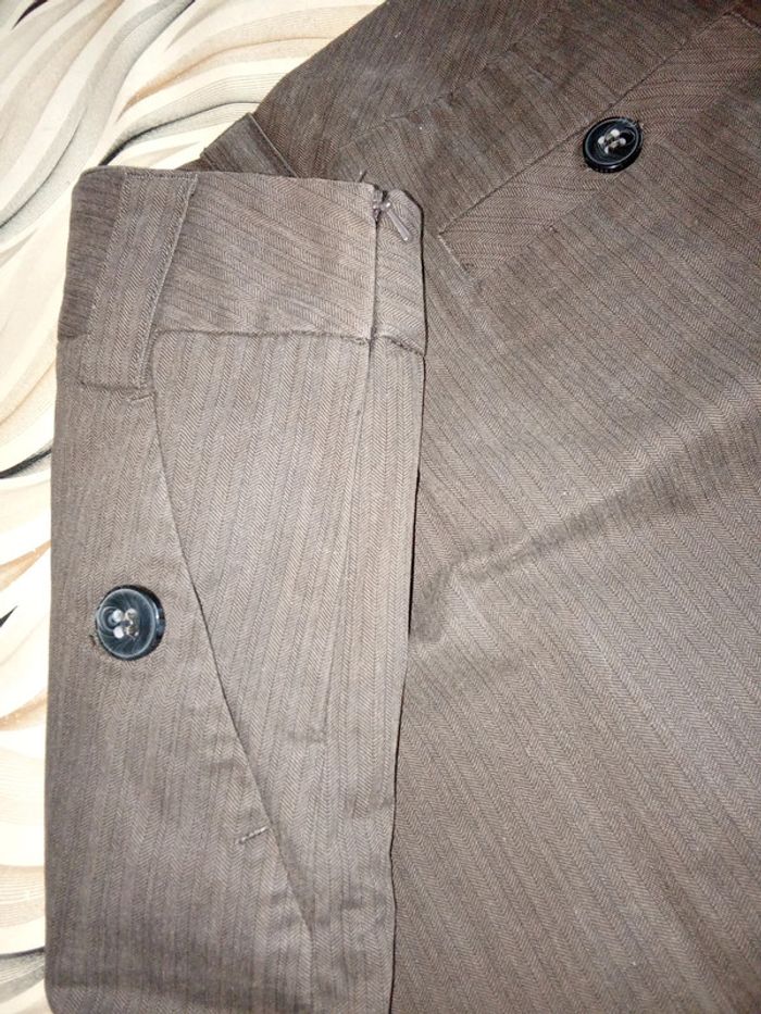 Jupe marron avec fine rayures esprit taille 44 - photo numéro 7