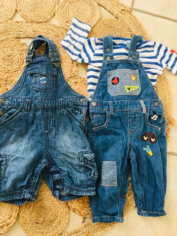 Lot salopette en jean 6mois