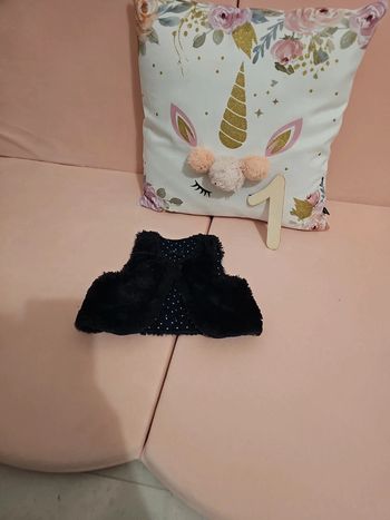 Gilet moumoute bleu marine