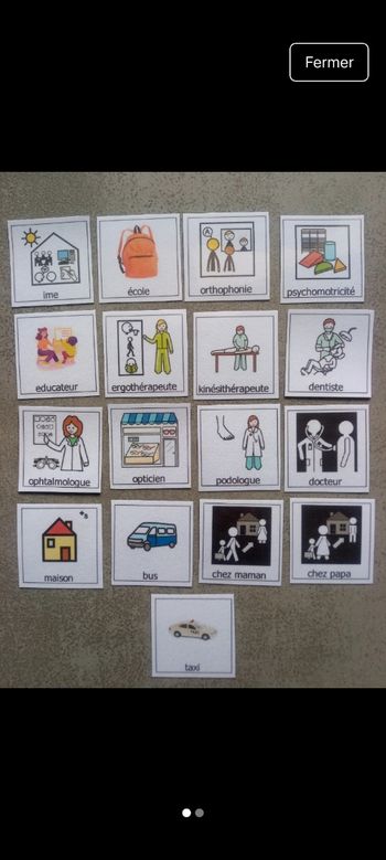 Lot semainier et pictos