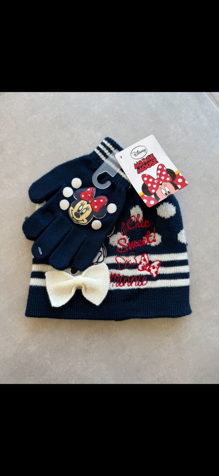 Bonnet avec gants Minnie - photo numéro 2