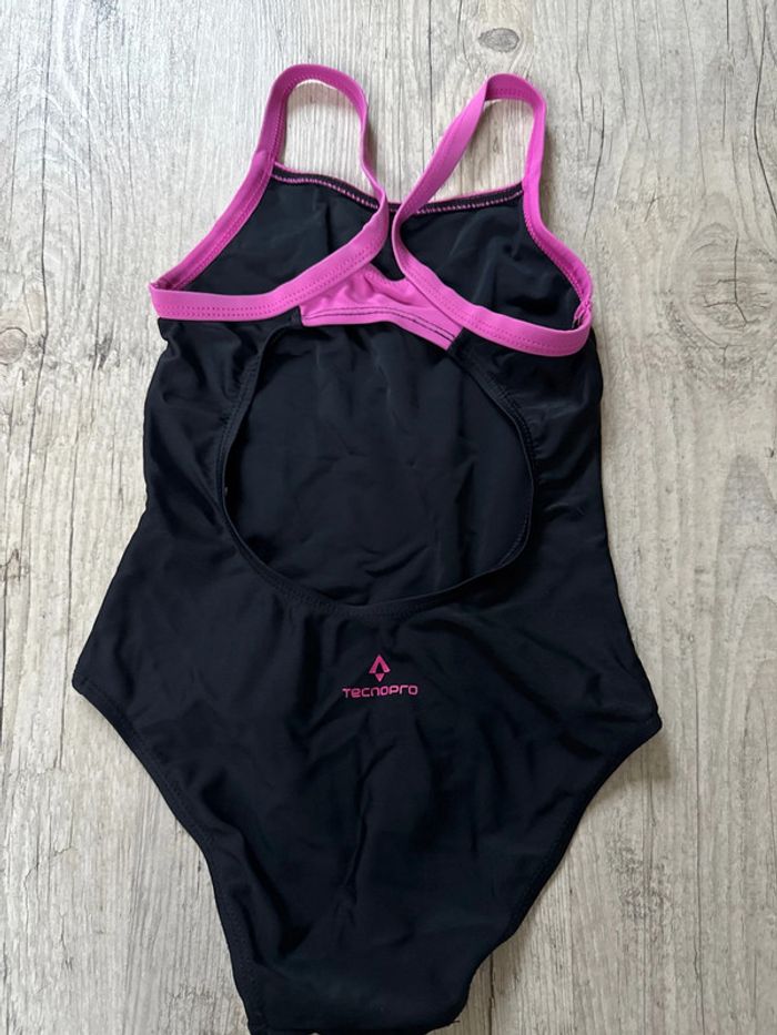 Maillot de bain 1pce noir et rose 8ans TBE tecnopeo - photo numéro 3