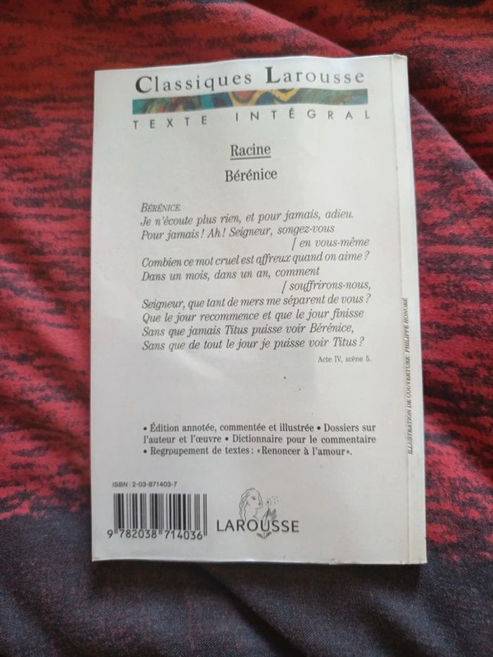 Livre Bérénice Racine - photo numéro 2