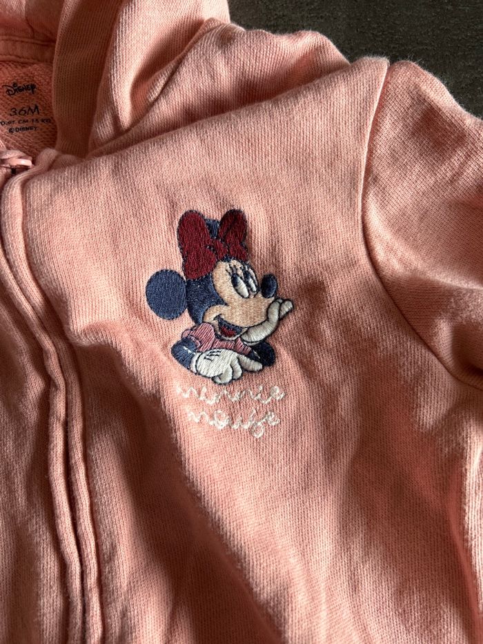 Veste zippé à capuche Minnie taille 36 mois, disney - photo numéro 2