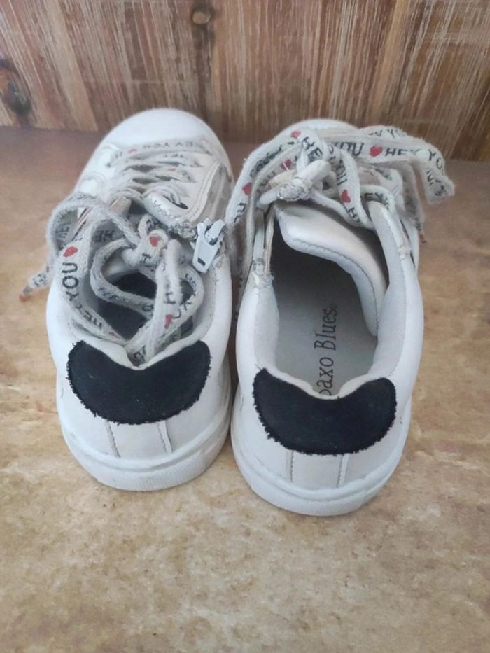 Basket blanc bande tricolore / Saxo Blues - 25 - photo numéro 4