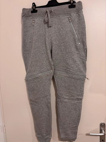 Jogging gris à fermetures Reebok