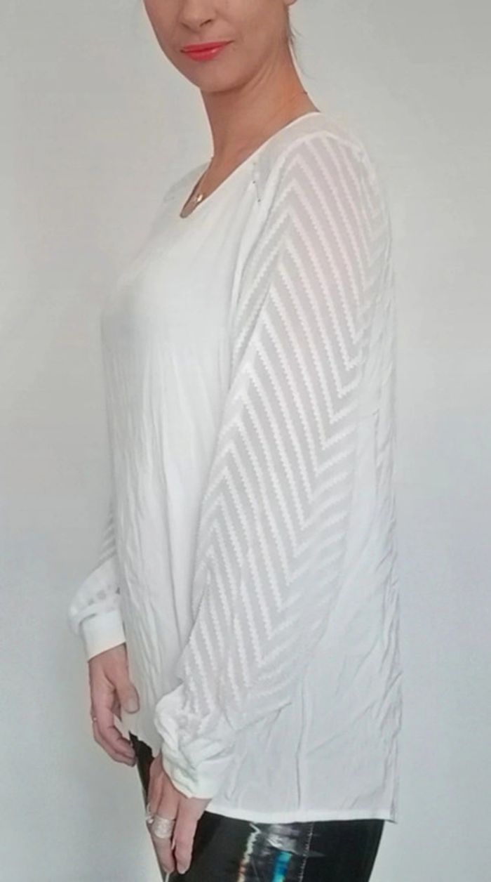 Blouse blanche chic manches voile taille 42 - photo numéro 4