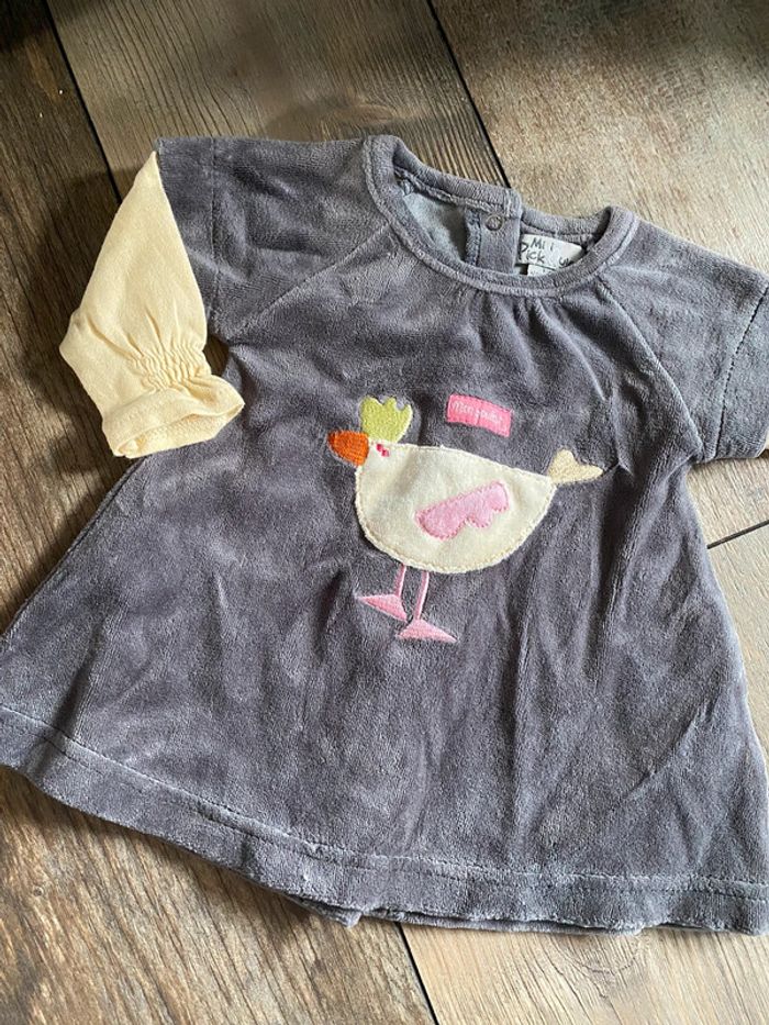 Robe pull naissance poule