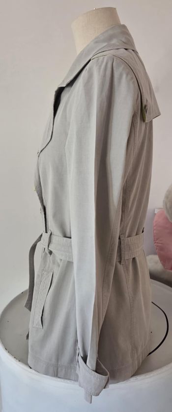 TRENCH MISS CAPTAIN GRIS CLAIR – 100% COTON – T38 – CHIC & INTEMPOREL