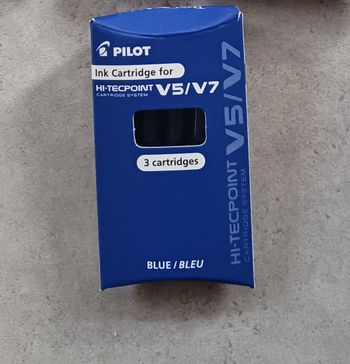 boites de 3 cartouches bleu Pilot V5-V7