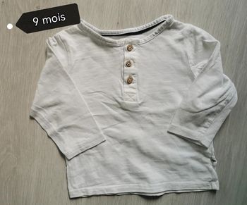 t-shirt manches longues 9 mois garçon