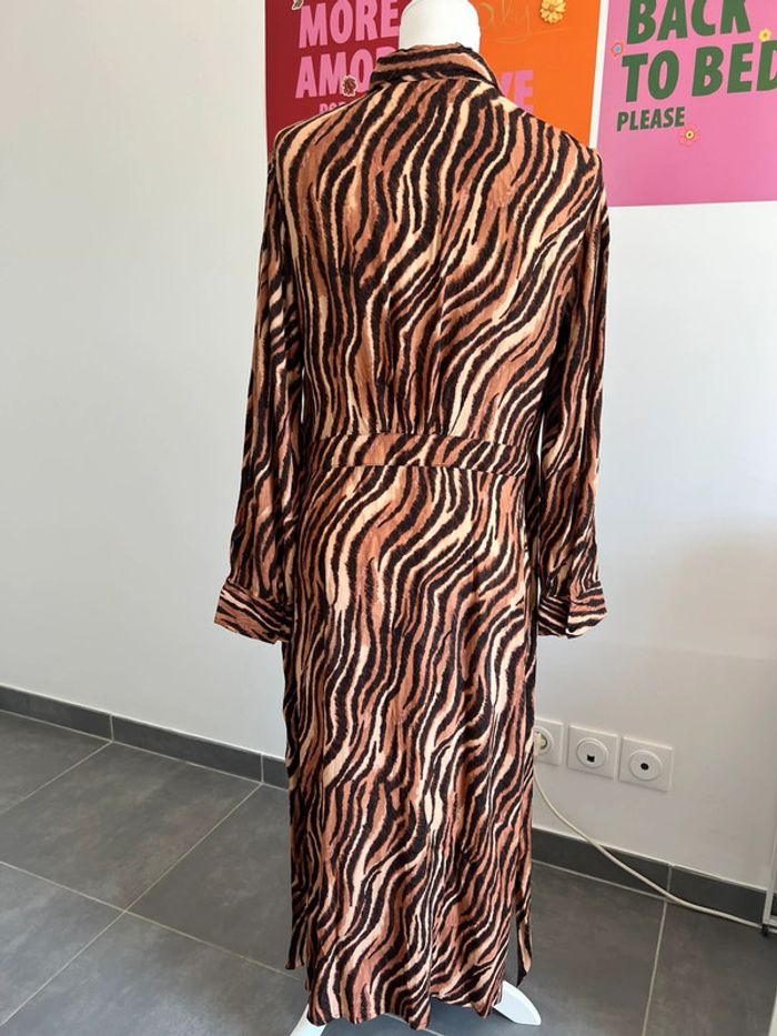 Robe Longue Fluide Animal à Manches Longues T.42 - photo numéro 4